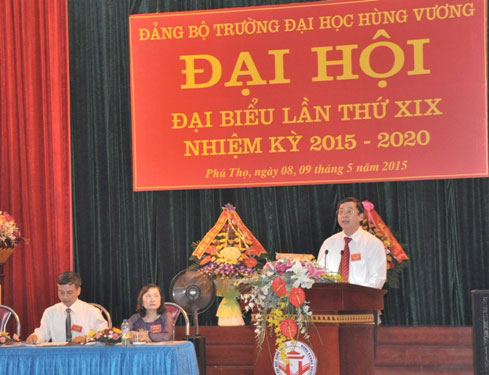 Dảng bo Truong Dai hoc Hung Vuong to chuc thành cong Dai hoi dai bieu Dang bo truong lan thu XIX (nhiem ky 2015 - 2020)