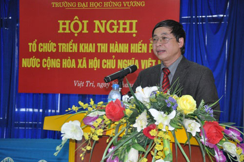 Truong Dai hoc Hung Vuong to chuc Hoi nghi trien khai thi hanh Hien phap Cong hoa xa hoi chu nghia Viet Nam